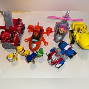 Paw Patrol Vehicles Rescue Racers Car  Helicopter , Firetruck Truck, Figures Lot